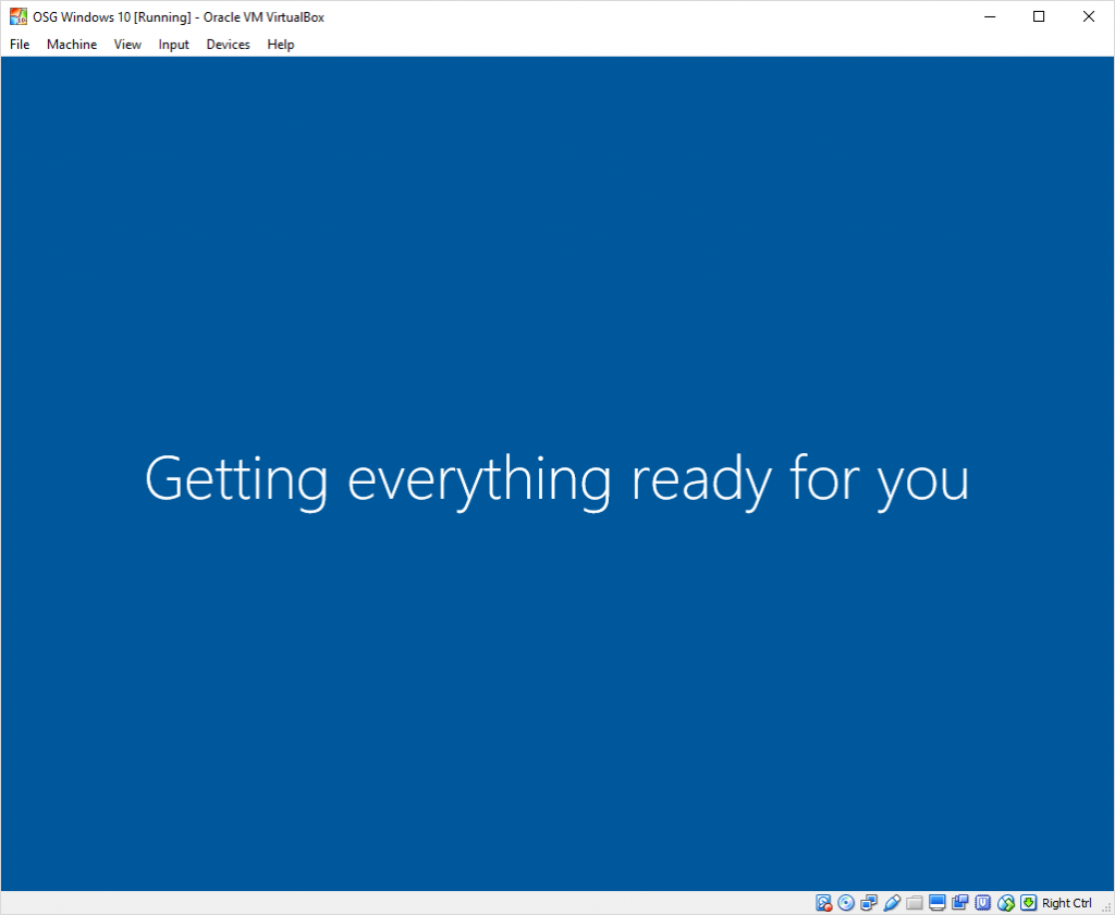 Windows 10 operating system installation